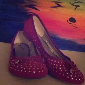 Last Chance Be4 Donating Purple studded flats!